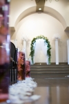 Wedding Ceremony Aisle: Cylinders, Petals, Arch, Columns