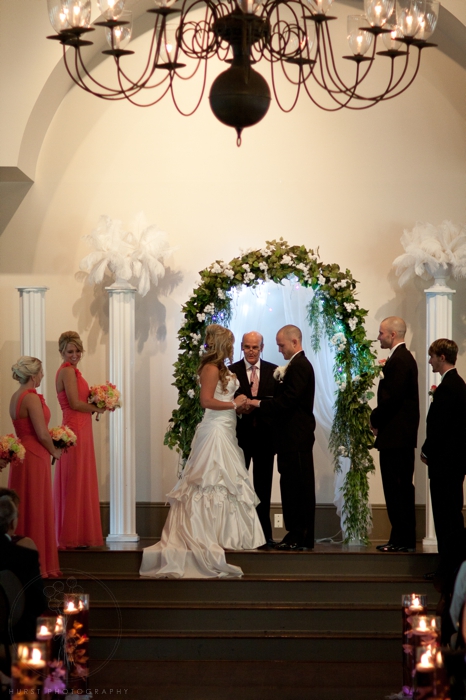 Wedding Ceremony @ UAW Hall in Spring Hill, TN with Arch & Columns